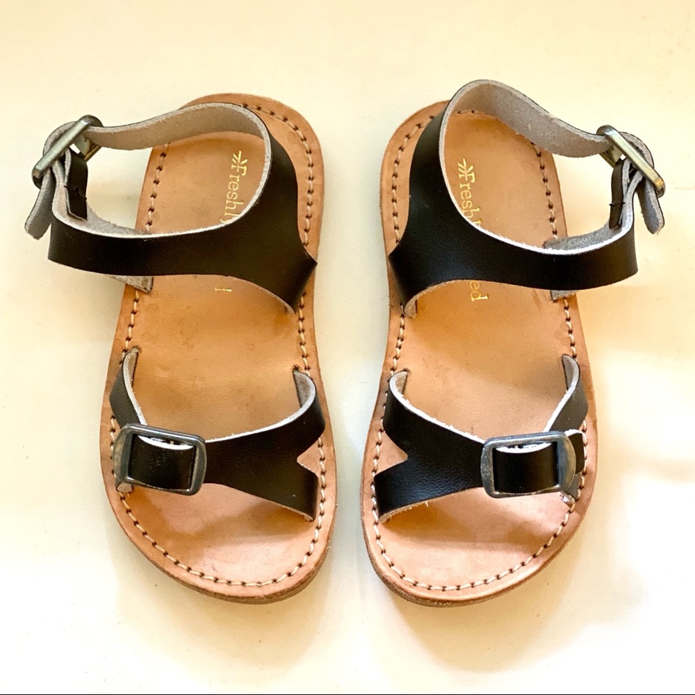 Freshly Picked Ebony Carmel Sandal Toddler Size 5